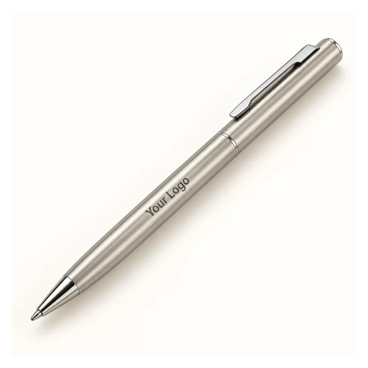 Silver-Tone Premium Steel Pen